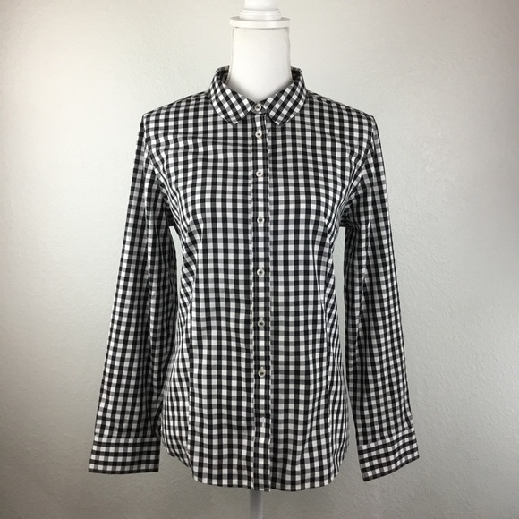 Talbots Petites Gingham Button-up Shirt Size 14 Petite - Picture 4 of 7